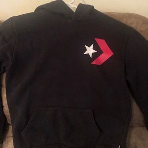 Boys black Converse hoodie. Size large